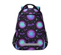 KLL Cartoon Magical Cat Dark Fantasy cool backpacks kids with chest strap bookbags for 6th grade school boys girls mochila para ni?os