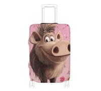 KLL Cartoon Warthog Pink Elastic luggage covers Scratchproof suitcases cover luggage protector Fit 18-32 Inch Luggage, cartoon warthog Pink, XL 29-32 in