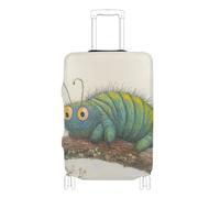 KLL Caterpillar Crawling on The Branch Elastic protective luggage covers Scratchproof elastic suitcase covers travel accessory Fit 18-32 Inch Luggage, Caterpillar crawling on the branch, XL 29-32 in