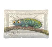 KLL Caterpillar Crawling on The Branch Washable Pet Mattress Non-Slip Soft Comfortable Dog Cat Bed for Large Jumbo Medium Small Dogs 24" x 18"