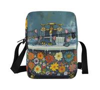 KLL Chic Russian Blue Cats Retro Bathtub messenger bag crossbody Vegan Leather Shoulder Bag Shopping Lady Shoulder Handbags