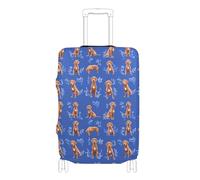 KLL Chic Vizsla Dogs Royal Blue Elastic durables luggage cover Washable Baggage cover travel accessory Fit 18-32 Inch Luggage, chic Vizsla dogs Royal Blue, XL 29-32 in