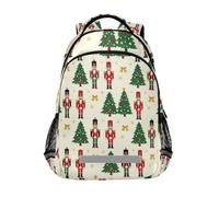 KLL Christmas Nutcracker Soldier Tree school backpack for kids boys with chest clip bookbag for men mochilas escolares para ni?as