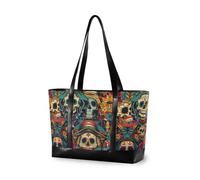 KLL Cinco De Mayo Carnival Of The Dead trendy work bag with laptop compartment with zipper tote bag for work Large Handbag for commuter with diaper bolso para laptop mujer