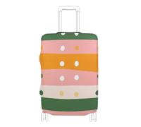 KLL Colored Stripes and Origin Elastic fabric luggage cover Scratch-Resistant Fit suitcase cover travel accessories Fit 18-32 Inch Luggage, Colored Stripes and origin, S 18-20 in