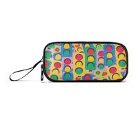 KLL Colorful Cartoon Cute Signal Light Nylon Pencil Bags for Girls Large Capacity Pencil Case Organizer Stationery for Office Nurse