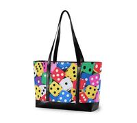 KLL Colorful Cartoon Dice classy tote bag with laptop compartment with zipper womens tote Large Handbag for commuter with diaper bolsa para laptop