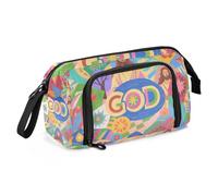 KLL Colorful Cartoon God Cute Pencil Bags Large Capacity Stationery Pencil Case with Handle for Man School Must Haves