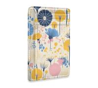 KLL Colorful Dandelion Flower Modern Scandinavian Style mens front pocket wallet slim With ID Window RFID Blocking money clip with card holder for men&women tarjetero para mujer