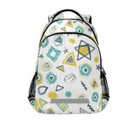 KLL Colorful Doodle Simple Shapes backpack for school kids with large bookbag for boy mochilas para ni?as de 10 a?os