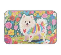 KLL Colorful Graffiti Pomeranian Dog Flower Summer Dog Cooling Pads Self Cooling Blankets for Indoor Cats for Puppy Outdoor Washable Camas frias para Perros M