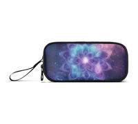 KLL Colorful Psychedelic Mandala Nylon Boys Pencil Bag Large Capacity Big Zipper Pencil Case Stationery Bag for High School Preppy