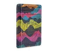 KLL Colorful Waves mens small wallet ultra slim With Cash Slot RFID Blocking card wallet for men&women tarjetero para mujer