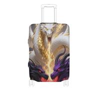 KLL Cool Dragon Elastic large luggage covers for suitcases Anti Scratch covers for suitcases travel essentials Fit 18-32 Inch Luggage, Cool dragon, S 18-20 in