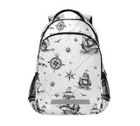 KLL Cruise Ship Ocean compasses backpack for girls kids elementary school with big bookbag for kids mochilas para la escuela