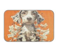 KLL Cute Beagle Dog White Sheet Music Score Orange Summer Cooling mat for Dog Self Cooling cat Blankets for Indoor Cats for Canine Outdoor Comfy tapete enfriador para Perros M