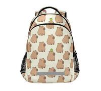 KLL Cute Capybaras with An fruit kids backpack purse with big bookbag for 6th grade school boys girls mochilas para la escuela