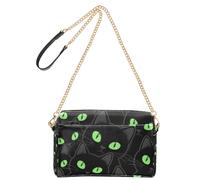 KLL Cute Cartoon Black Cat Happy Halloween Fashion Crossbody Bags For Women Vegan Leather Cross Body Purses Waterproof Woman Handbag Shoulder Strap