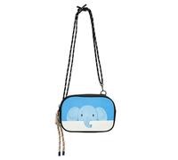 KLL Cute Cartoon Blue Elephant West Crossbody Purse Mens Beauty with Credit Card Slots Cell Phone Purse Go shopping