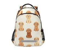 KLL Cute Goldendoodle Puppy kids tennis backpack with large books bag for student mochilas para la escuela