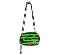 KLL Cute Green Devil for Halloween Cross Body Purse for Mens Comfort with Adjustable Strap Handbags Have a meal