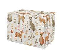 KLL Cute Jungle Animals Deer kangarooTaupe Design Dog Crate Cover Privacy Kennel Covers Rollers Shades 36 Inch