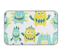 KLL Cute Little Monsters Green Yellow Summer Cooling pad for Dogs Large Self Cooling Blankets for Indoor Cats for Doggy Dogs Outside Unique tapete Frio para Perros M