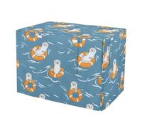 KLL Cute Otter Animals Blue Ocean Crate Covers for Dog Cages Puppy Kennel Cover Roller Shades 42 Inch