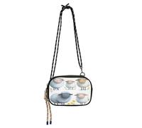 KLL Cute Sheep White Sling Purse Crossbody for Womens Practical with Credit Card Slots Small Handbags Walk the dog