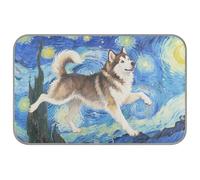 KLL Dancing Siberian Husky Dog Oil Painting Summer Cooling pad for Dogs Self Cooling Blanket for Dogs for Dog Outdoor Cats Cordless tapete enfriador para Perros M