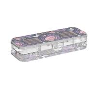 KLL Dark Academia Floral & Book Print Designed Clear Pencil Box