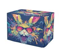 KLL Dark Gothic Aesthetics Terror Rabbit Dog Cage Covers Pet Wire Cage Cover Dog Crate Curtains 42 Inch