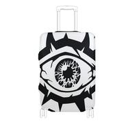 KLL Devil Eye Black White Elastic luggage dust cover Anti Scratch suitcases cover travel accessories Fit 18-32 Inch Luggage, devil eye black white, S 18-20 in