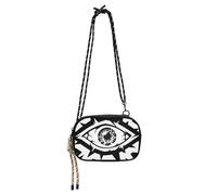 KLL Devil Eye Black White Small Purse Crossbody Mens Fashion with Credit Card Slots Shoulder Bag For Hiking Traveling