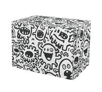 KLL Doodle Monsters Cover for Dog Cage Puppy Wire Cage Covers Rollers Shades 48 Inch