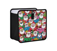 KLL Doodle Santa Hanging Foldable mini Trash can Hanging Garbage can with lid Car Garbage Bin Fit for All Cars