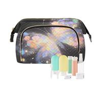 KLL Dream Butterfly Black and White Makeup Bag Portable Cosmetic Case Storage Bag Women's Coin Purse Wallet for Capacity Travel Cosmetic