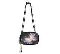 KLL Dream Butterfly Black and White Small Black Crossbody Purse Womens Beauty with Credit Card Slots Small Black Purses For Hiking Traveling