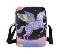 KLL Dreamy Purple unicorns Pink Cloud messenger bag Vegan Leather over the shoulder bags for men Shopping Lady Shoulder Handbags