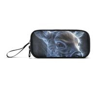 KLL Dreamy Sweet Deer Nylon Large Zippered Pencil Bag High Capacity Pencil Case for School Stationery Bag for College Girls