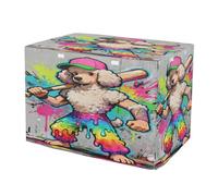 KLL Drip Style Poodle Baseball Player Crate Covers for Dog Cages Kennel Cover Dog Crate Protector 42 Inch