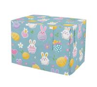 KLL Easter Eggs Bunnies Animals Fresh Crate Covers for Dogs Puppy Kennel Covers Rollers Shades 42 Inch