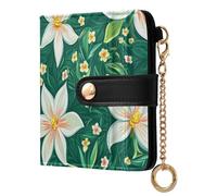 KLL Easter Lily Happy Easter Ladies Folding Coin Wallet Waterproof PU Leather Wallet for Woman Girl