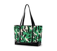 KLL Emerald Animal Leopard Print Portable bag for women 14 inch with zipper bag for women work Large Handbag for work with diaper bolsa para computadora portatil mujer