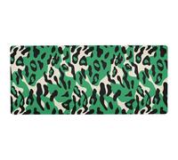 KLL Emerald Mouse Leopard Print smooth large gaming Mouse Pad for travel long large Mouse Mat gaming 31.5 x 11.8in