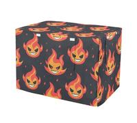 KLL Evil Laughing Flame Demon Crate Covers for Dog Cages Puppy Wire Cage Cover Dog Crate Protector 30 Inch