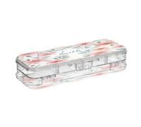 KLL Faith Christian Cross Preppy Floral Designed Plastic Pencil Box