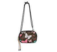 KLL Fake Glitter Sequins Bow Brown Cross Body Purse for Womens Practical with Adjustable Strap Over The Shoulder Purse Take a walk
