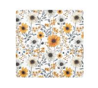 KLL Fall Flowers Dahlia Daisy Sunflower Magic Self-Adhesive Makeup Organizer Bag Cloth Travel Bag Organizer Wrap Camera Lens Cloth Wrapper Organizer Bags For Women, fall Flowers Dahlia Daisy