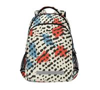 KLL Fashion Wave Black Point backpack bags for kids with big books bag for 5th grade school boys girls mochilas para la escuela